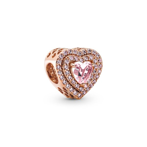 Sparkling Sterling Silver Heart Charm Leitzel's Jewelry Myerstown, PA