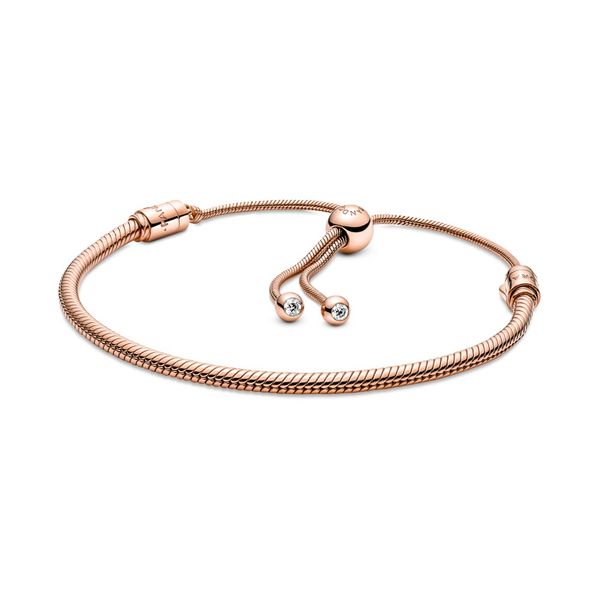 Sterling Silver Pandora Moments Snake Chain Slider Bracelet Leitzel's Jewelry Myerstown, PA