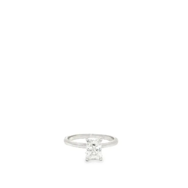 14K White Gold Solitaire Engagement Ring With One 1.20Ct Radiant Diamond Lennon's W.B. Wilcox Jewelers New Hartford, NY