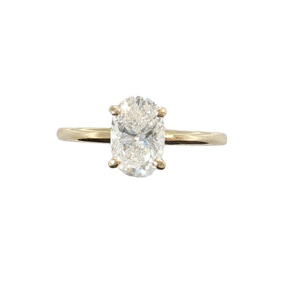 14KT YG SOLITAIRE ENGAGEMENT RING WITH ONE NATURAL OVAL DIAMOND 1.52CTTW G I1 GIA CERT #1236327930 Lennon's W.B. Wilcox Jewelers New Hartford, NY