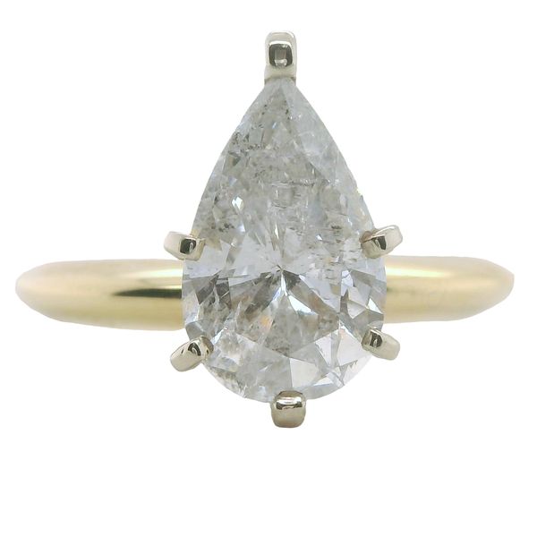 14KY SOLITAIRE ENGAGEMENT RING WITH ONE PEAR DIAMOND 1.70CTTW H I3 GIA CERT #2231327875 Lennon's W.B. Wilcox Jewelers New Hartford, NY