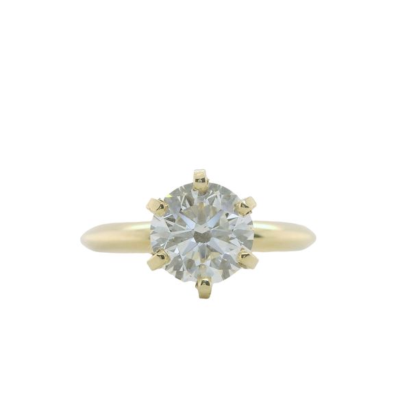 14K SOLITAIRE ENGAGEMENT RING CONTAINING ONE LOOSE NATURAL ROUND DIAMOND 1.31CTTW I SI1 GIA CERT #3505402707 Lennon's W.B. Wilcox Jewelers New Hartford, NY