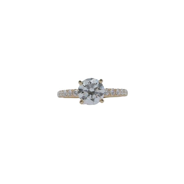 1.40CT ROUND NATURAL  DIAMOND K,/ VS1  SET IN 14K YG DIAMOND SEMI MTG .40 CTTW <br><br>GIA 6223659095 Lennon's W.B. Wilcox Jewelers New Hartford, NY
