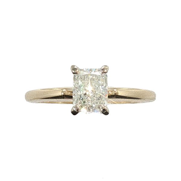 .90CT RADIANT CUT NATURAL  DIAMOND  I/ VS1 SET IN 14K YG  4 CLAW PRONG MTG<br>GIA 6193529077 Lennon's W.B. Wilcox Jewelers New Hartford, NY
