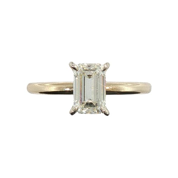 1.34 CT EMERALD CUT NATURAL DIAMOND  G/VVS2 SET IN 14K YG 4 PRONG MTG <br>EGL CERT# 1701645832 Lennon's W.B. Wilcox Jewelers New Hartford, NY