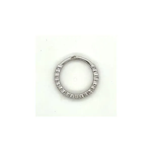 14Kt White Gold Round Bezel Diamond Band Image 3 Lennon's W.B. Wilcox Jewelers New Hartford, NY
