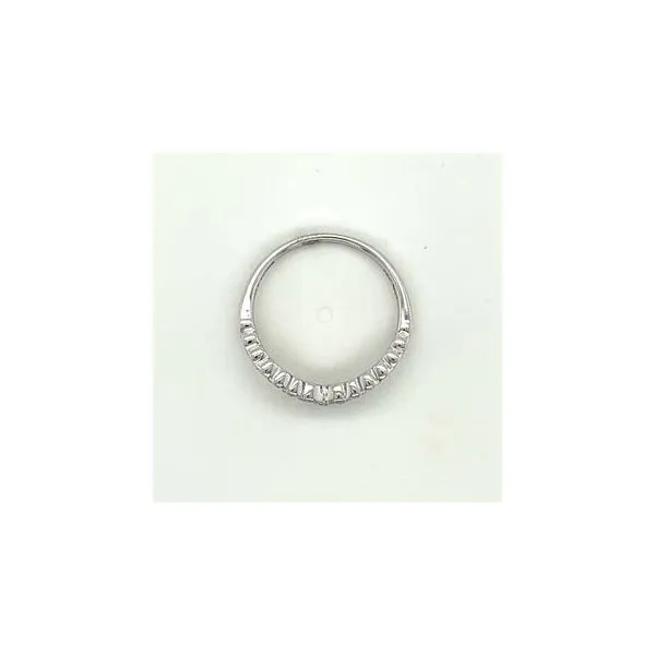 14K WG CURVED BAND CONTAINING 15 RBC DIAMONDS TOTALING .31CT Image 3 Lennon's W.B. Wilcox Jewelers New Hartford, NY