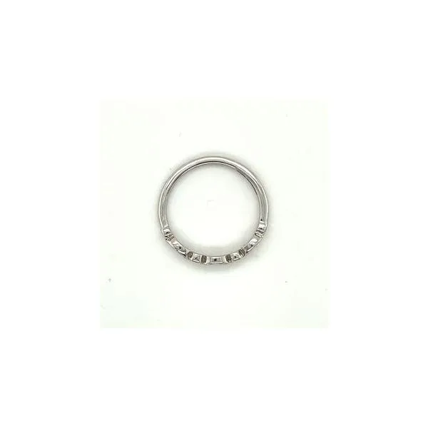 14Kt White Gold Alternating Wedding Band Image 3 Lennon's W.B. Wilcox Jewelers New Hartford, NY