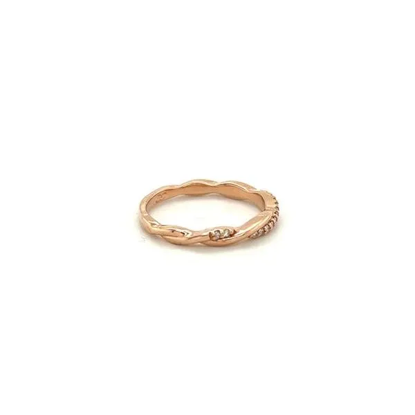 14Kt Yellow Gold Diamond Twist Wedding Band  Image 2 Lennon's W.B. Wilcox Jewelers New Hartford, NY