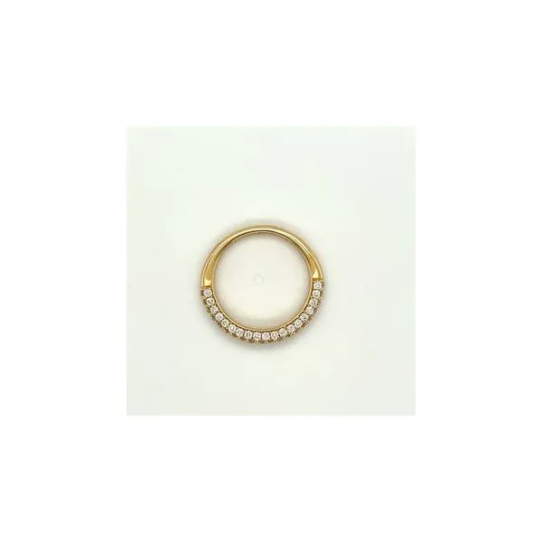 14Kt Yellow Gold Pave Diamond Band Image 3 Lennon's W.B. Wilcox Jewelers New Hartford, NY