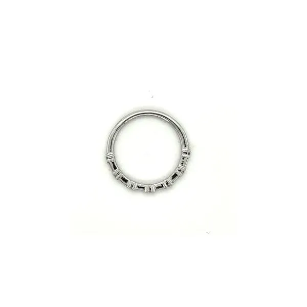 14Kt White Gold Round and Banquette Diamond Band  Image 3 Lennon's W.B. Wilcox Jewelers New Hartford, NY
