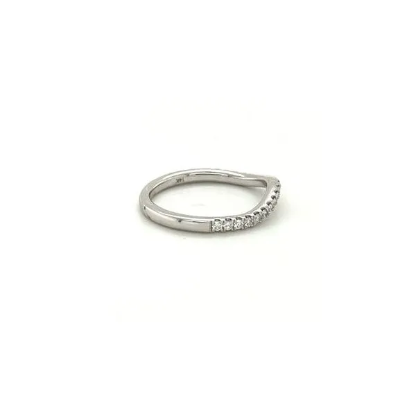 14Kt White Gold Curved Diamond Band Image 2 Lennon's W.B. Wilcox Jewelers New Hartford, NY