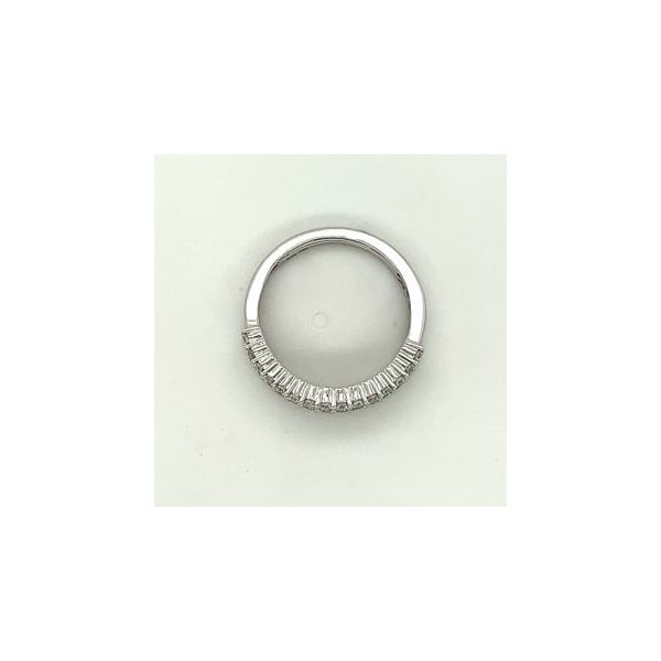 14Kt White Gold Baguette and Round Diamond Band  Image 4 Lennon's W.B. Wilcox Jewelers New Hartford, NY