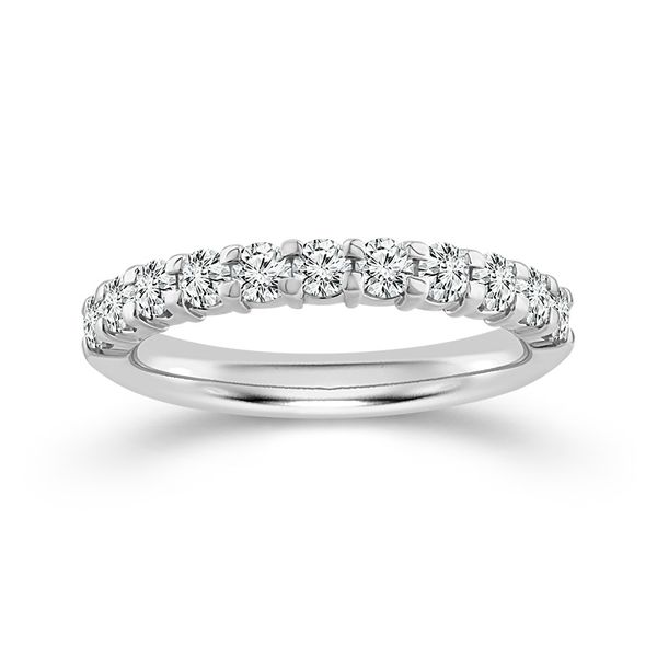 14KT WG 11 ROUND SHARED PRONG DIAMOND BAND - .50CTTW Lennon's W.B. Wilcox Jewelers New Hartford, NY