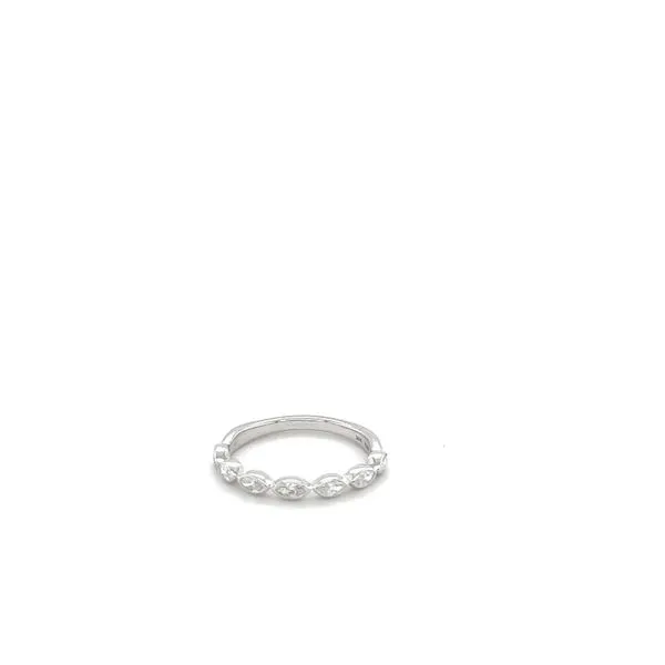 14Kt White Gold Bezel Marquise Diamond Band Lennon's W.B. Wilcox Jewelers New Hartford, NY