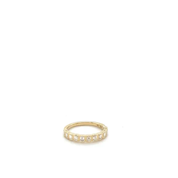 14Kt Yellow Gold Round Diamond Bezel Band Lennon's W.B. Wilcox Jewelers New Hartford, NY