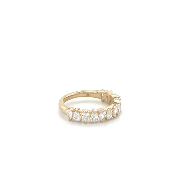 14Kt Yellow Gold Alternating Pear Diamonds Image 2 Lennon's W.B. Wilcox Jewelers New Hartford, NY
