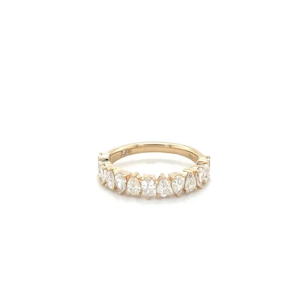 14Kt Yellow Gold Alternating Pear Diamonds Lennon's W.B. Wilcox Jewelers New Hartford, NY