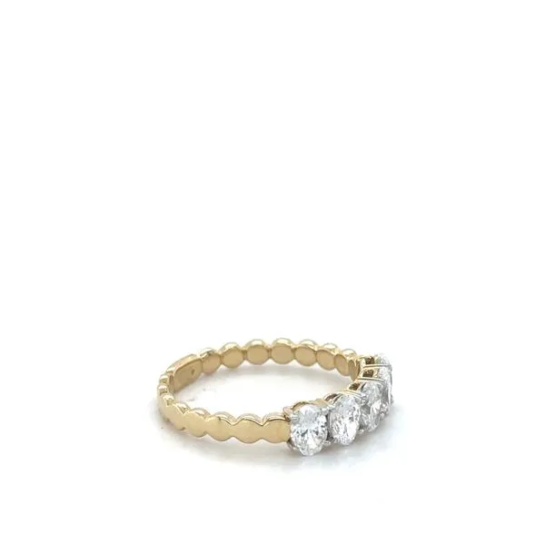 14Kt Yellow Gold Band with 5 Oval Diamonds 1.27CTTW Image 2 Lennon's W.B. Wilcox Jewelers New Hartford, NY