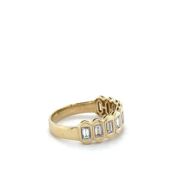 14Kt Yellow Gold Pointed Bezel Set Baguette Diamonds .59CTTW Image 2 Lennon's W.B. Wilcox Jewelers New Hartford, NY