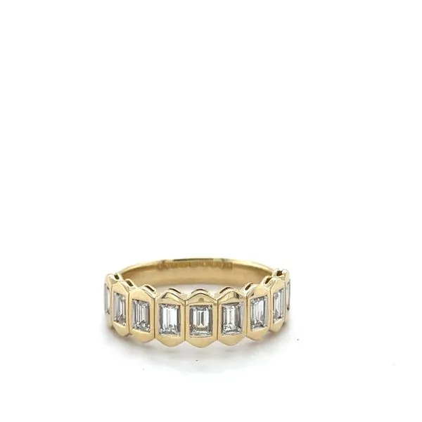 14Kt Yellow Gold Pointed Bezel Set Baguette Diamonds .59CTTW Lennon's W.B. Wilcox Jewelers New Hartford, NY