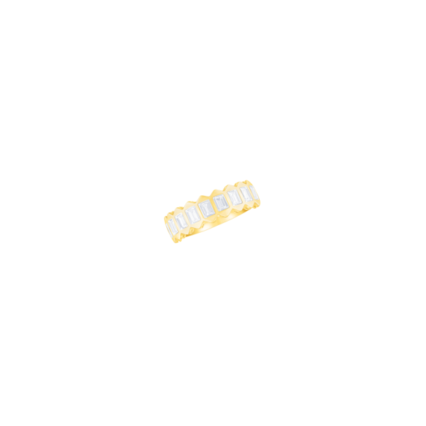 14Kt Yellow Gold Pointed Bezel Set Baguette Diamonds .59CTTW Lennon's W.B. Wilcox Jewelers New Hartford, NY