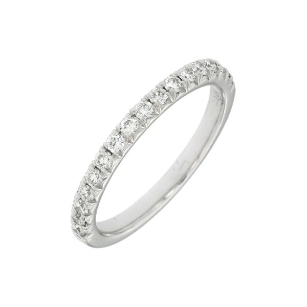 14KT WG 19 ROUND PRONG SET DIAMOND BAND - .35CTTW Image 3 Lennon's W.B. Wilcox Jewelers New Hartford, NY