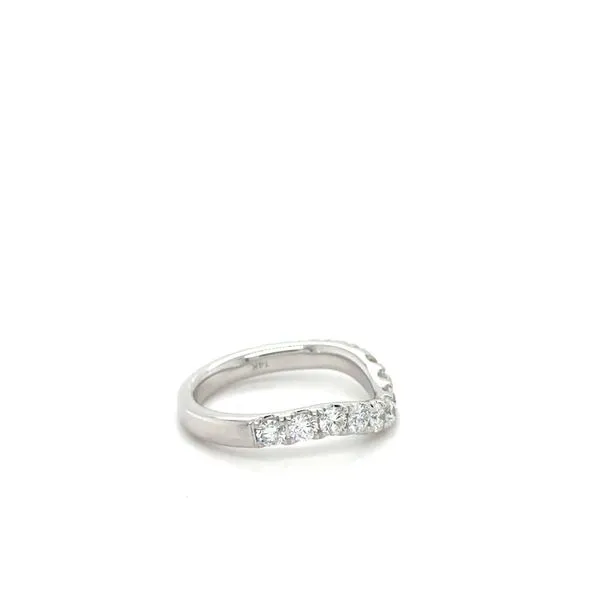 14KWG CURVED BAND WITH 12 ROUND DIAMONDS TOTALING 1CT Image 2 Lennon's W.B. Wilcox Jewelers New Hartford, NY