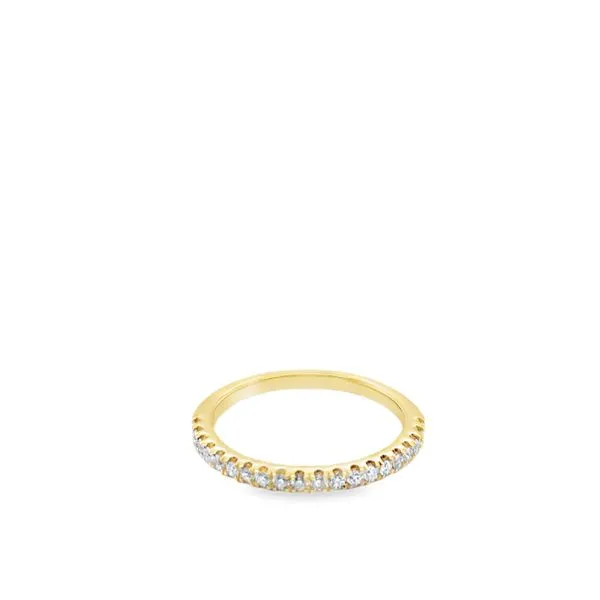 14K YELLOW GOLD SHARED PRONG DIAMOND BAND WITH 20 DIAS .25TW Lennon's W.B. Wilcox Jewelers New Hartford, NY