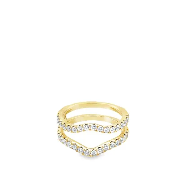 14KT YG CURVED INSERT BAND CONTAINING ROUND DIAMONDS .85CTTW Lennon's W.B. Wilcox Jewelers New Hartford, NY