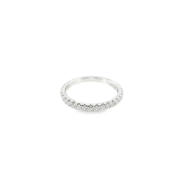 14KT WG WEDDING BAND CONTAINING ROUND SHARED PRONG DIAMONDS .40CTTW Lennon's W.B. Wilcox Jewelers New Hartford, NY