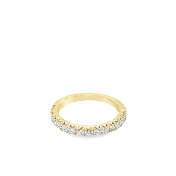 14KT YG 15 ROUND SHARED PRONG DIAMOND WEDDING BAND .50CTW Lennon's W.B. Wilcox Jewelers New Hartford, NY