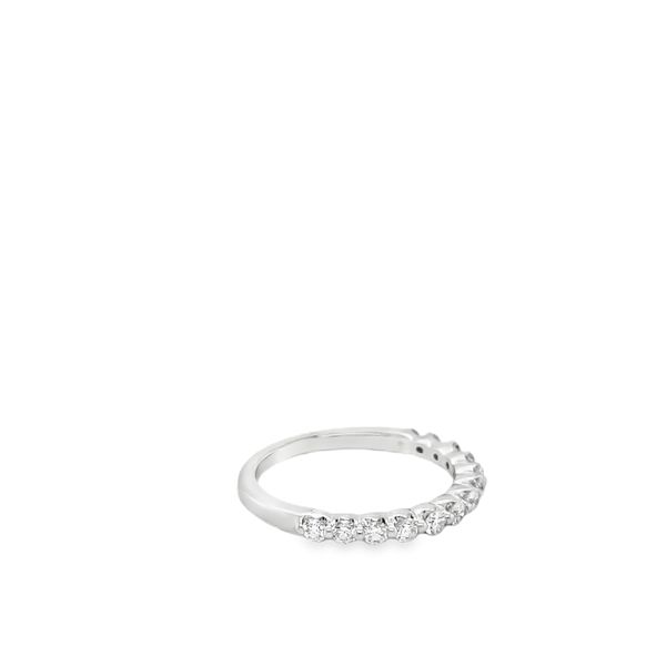 14KT WG DIAMOND WEDDING BAND CONTAINING 15 ROUND SHARED SINGLE PRONG DIAMONDS .50CTTW Image 2 Lennon's W.B. Wilcox Jewelers New Hartford, NY