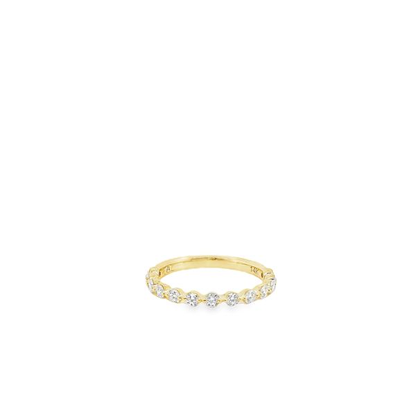 14KT YG WEDDING BAND CONTAINING 13 ROUND DIAMONDS .52CTTW Lennon's W.B. Wilcox Jewelers New Hartford, NY