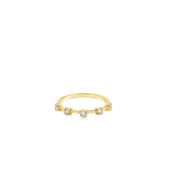 14KT YELLOW GOLD RING CONTAINING 5 ROUND DIAMONDS .20CTTW Lennon's W.B. Wilcox Jewelers New Hartford, NY