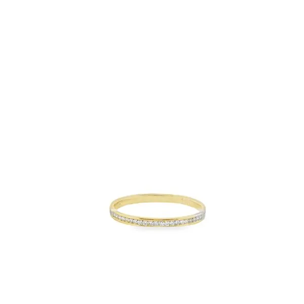 14KT YG CHANNEL ROUND DIAMOND BAND 29 = .11CTTW Lennon's W.B. Wilcox Jewelers New Hartford, NY