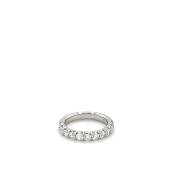 14Kt White Gold Wedding Band with Round Diamonds Lennon's W.B. Wilcox Jewelers New Hartford, NY