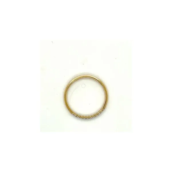 14KT YG 11 ROUND PRONG SET DIAMOND BAND .10CTTW Image 3 Lennon's W.B. Wilcox Jewelers New Hartford, NY