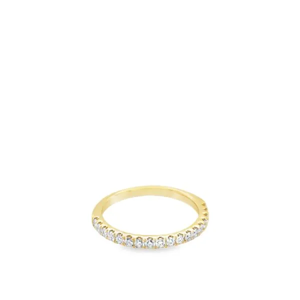 14K YELLOW GOLD SHARED PRONG DIAMOND BAND WITH 18 DIAMONDS .35TW Lennon's W.B. Wilcox Jewelers New Hartford, NY