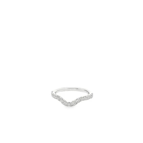 14KT WG CURVED DIAMOND BAND CONTAINING 15 ROUND PRONG SET DIAMONDS - .50CTW Lennon's W.B. Wilcox Jewelers New Hartford, NY