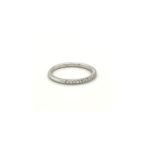 14KT WG SINGLE ROW PAVE DIAMOND BAND - .15CTTW Image 2 Lennon's W.B. Wilcox Jewelers New Hartford, NY