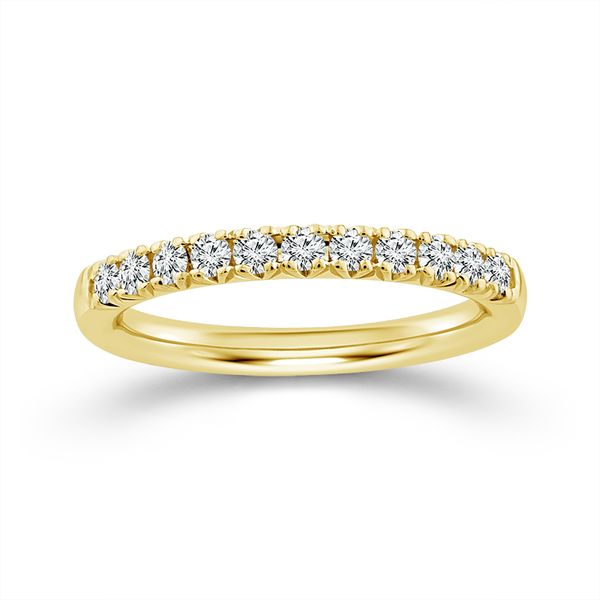 14KT YG 11 ROUND PRONG SET DIAMOND BAND - .33CTTW Lennon's W.B. Wilcox Jewelers New Hartford, NY
