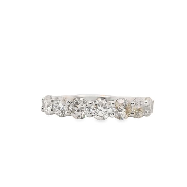 White 14 Karat Wedding Band Size 6 With 7 1.40Tw Round Diamonds Lennon's W.B. Wilcox Jewelers New Hartford, NY