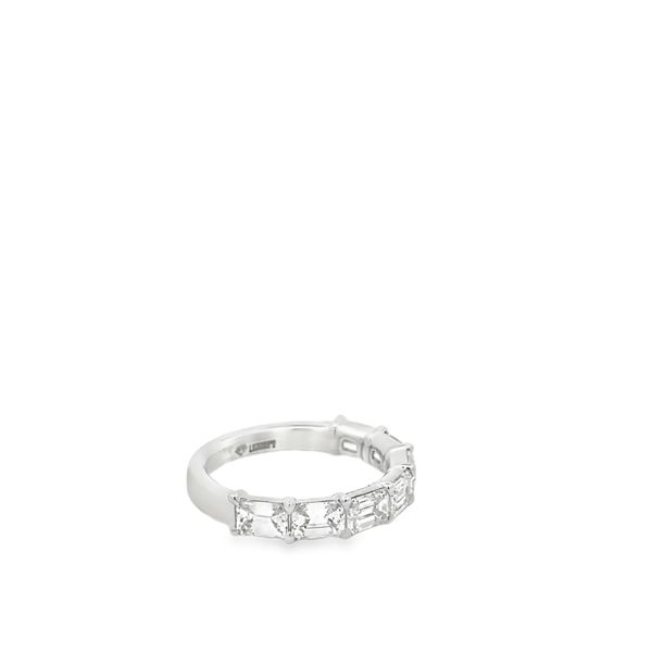 14K WG BAND W/ 7 EMERALD CUT NATURAL DIAMONDS = 2.50 CTTW Image 2 Lennon's W.B. Wilcox Jewelers New Hartford, NY