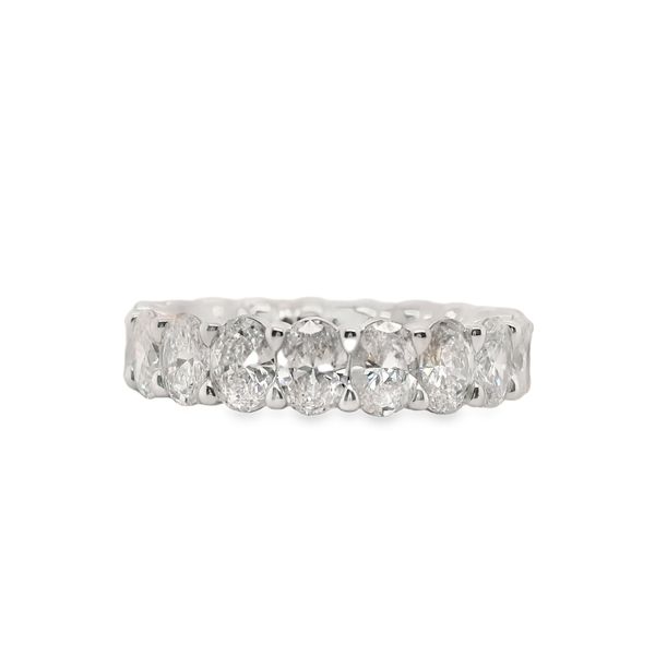 14K WG ETERNITY  WEDDING BAND WITH 19 OVAL NATURAL DIAMONDS - 4.13 CTTW   SIZE 6 Lennon's W.B. Wilcox Jewelers New Hartford, NY
