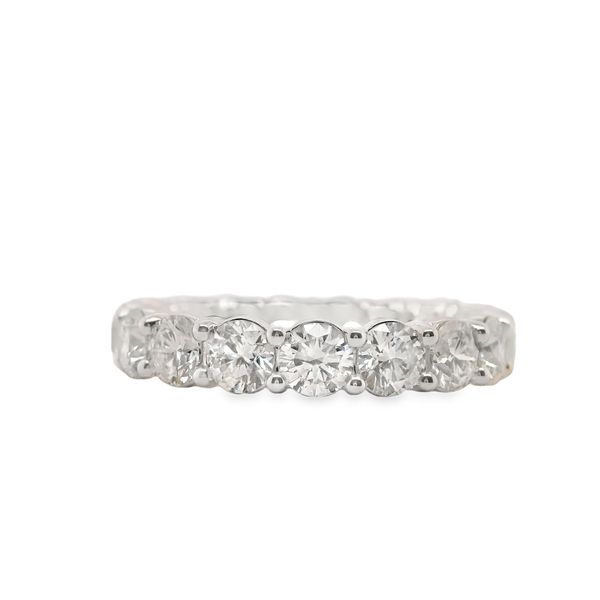 White 14 Karat Wedding Band Size 6 With 17 3.20Tw Round Diamonds Lennon's W.B. Wilcox Jewelers New Hartford, NY
