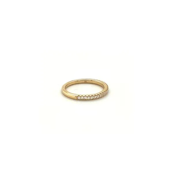 14KT YG WEDDING BAND CONTAINING ROUND PRONG SET DIAMONDS .20CTTW Image 2 Lennon's W.B. Wilcox Jewelers New Hartford, NY