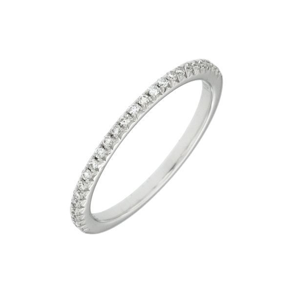 14KT WG SINGLE ROW PAVE DIAMOND BAND - .15CTTW  G/VS2 Lennon's W.B. Wilcox Jewelers New Hartford, NY
