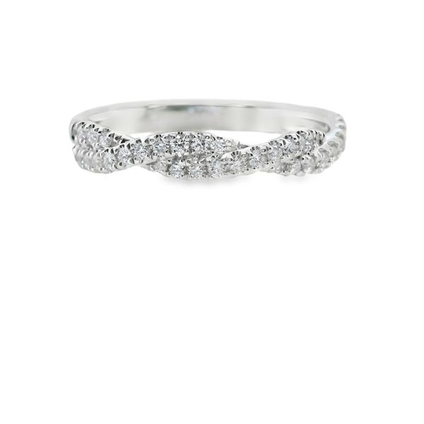 14KT WG PAVE DIAMOND BRAIDED SYLE BAND - .30CTW Lennon's W.B. Wilcox Jewelers New Hartford, NY