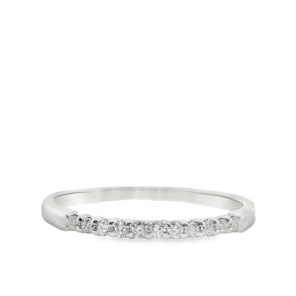 10 KARAT WHITE GOLD 11 STONE PRONG SET WEDDING BAND .10CTTW. Lennon's W.B. Wilcox Jewelers New Hartford, NY